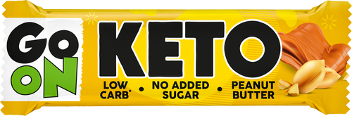 Baton masło orzechowe z nasionami chia Bez Cukru 50 g Go On KETO Bar Peanut Butter - Sante