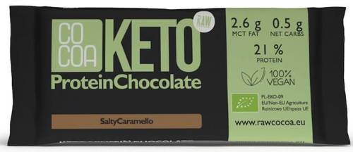 Czekolada Keto proteinowa Bez Cukru Słony Karmel Bio 40 g Cocoa ProteinCholate Salty Caramello