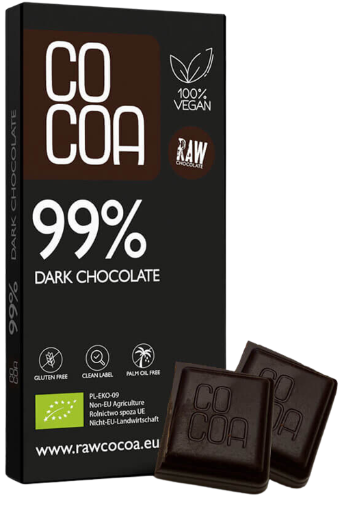 Czekolada ciemna 99% Bezglutenowa Vege Bio 50 g Cocoa