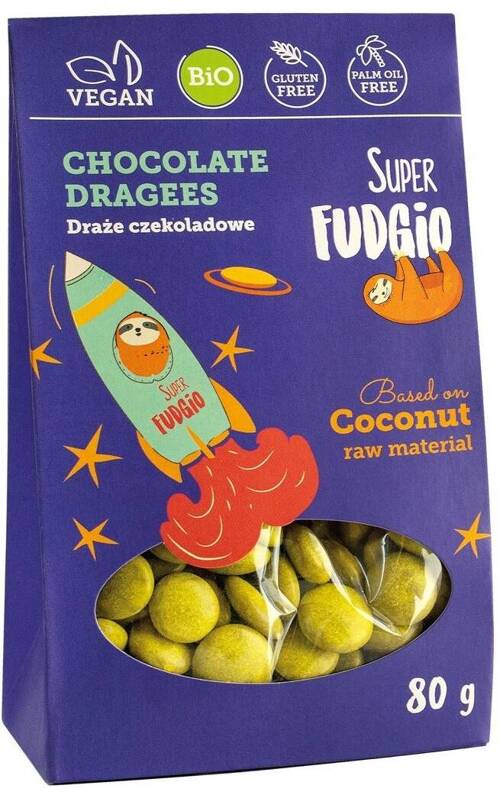 Draże czekoladowe Bezglutenowe BIO 80 g Super Fudgio - VEGE