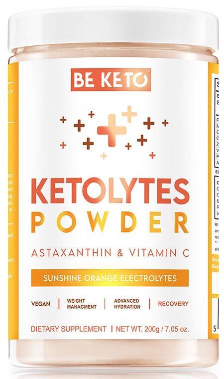 Elektrolity w proszku Słoneczna Pomarańcza 200 g BeKeto Ketolytes Sunshine Orange - suplement diety