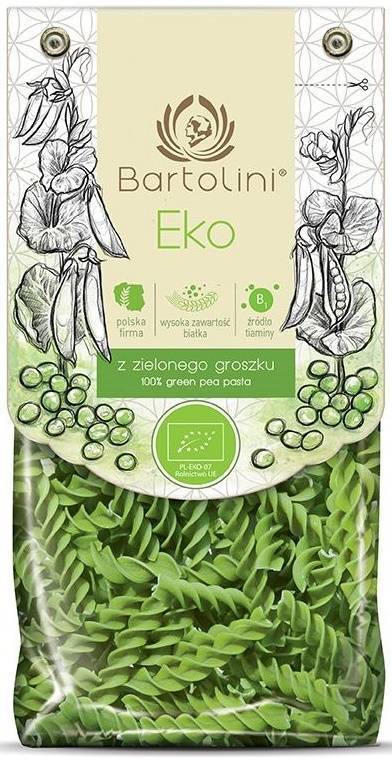 Makaron z groszku zielonego świderki Bio 250 g Bartolini Eko
