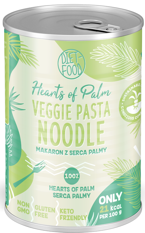 Makaron z serca palmy Noodle Keto 400 g (220 g) puszka Diet-Food