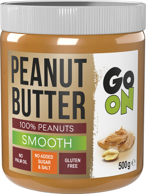 Masło orzechowe gładkie Bez Cukru 500 g Peanut Butter GO ON Smooth - pasta orzechowa