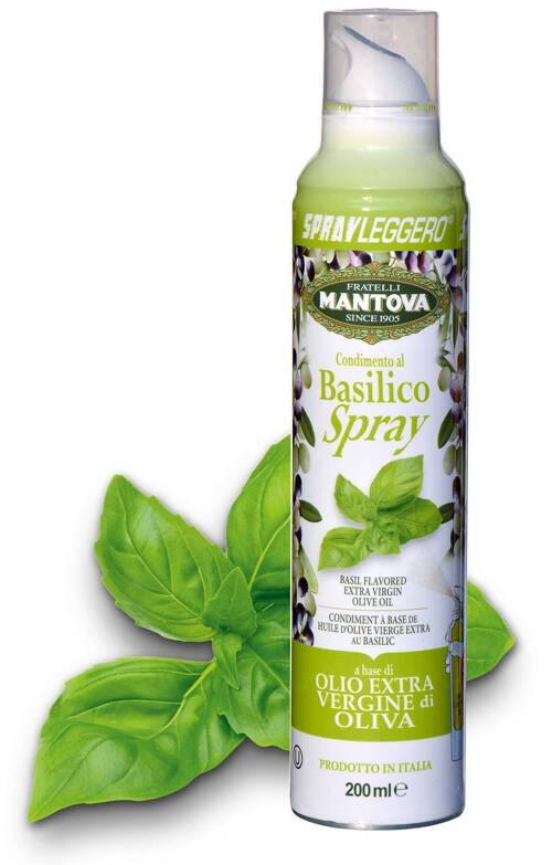 Oliwa z oliwek Extra Virgin w sprayu Bazylia 200 ml SprayLeggero Basilico - Mantova