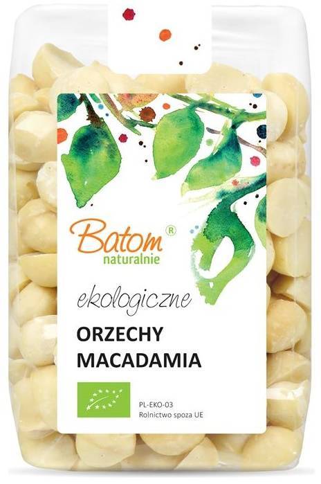 Orzechy macadamia Ekologiczne Bio 300 g Batom - makadamia Keto